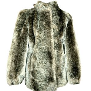 HILLMOOR VINTAGE Women's Faux Fur Coat
